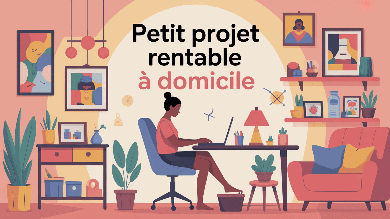 illustration petit projet rentable à domicile moderne
