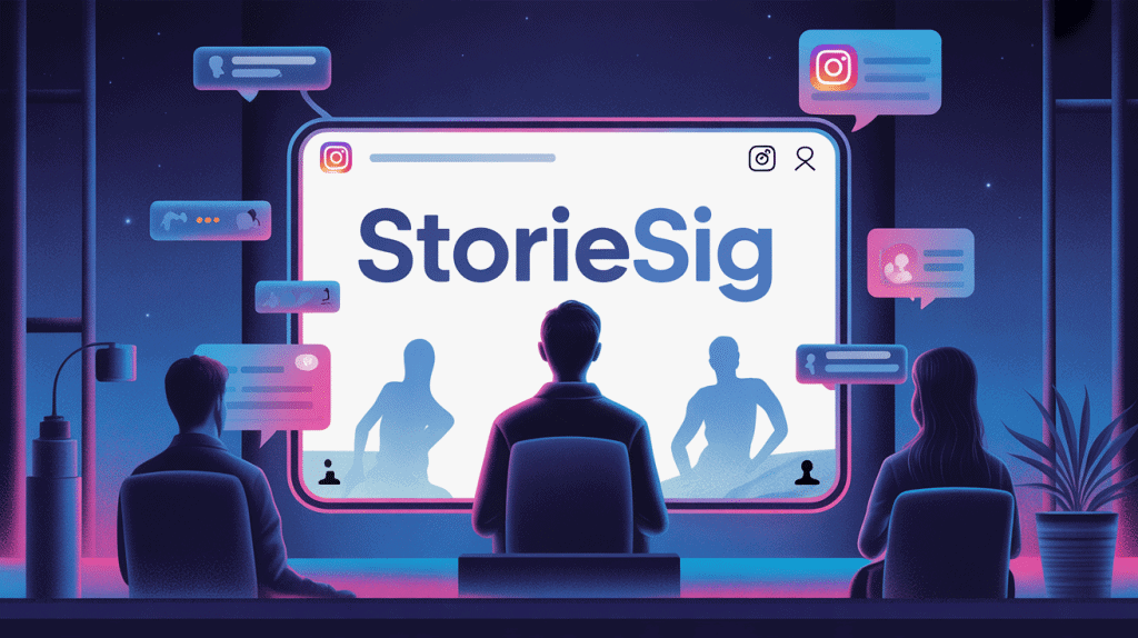 Illustration storiesig pour voir stories Instagram anonymement