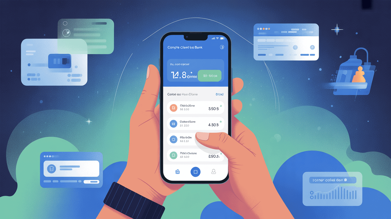 tableau de bord hello bank compte client sur smartphone