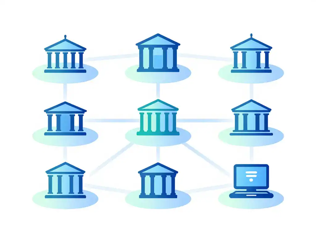 Schéma concept paysage bancaire liste banques en France