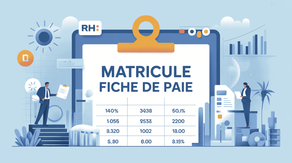 matricule fiche de paie exemple vue ensemble illustration