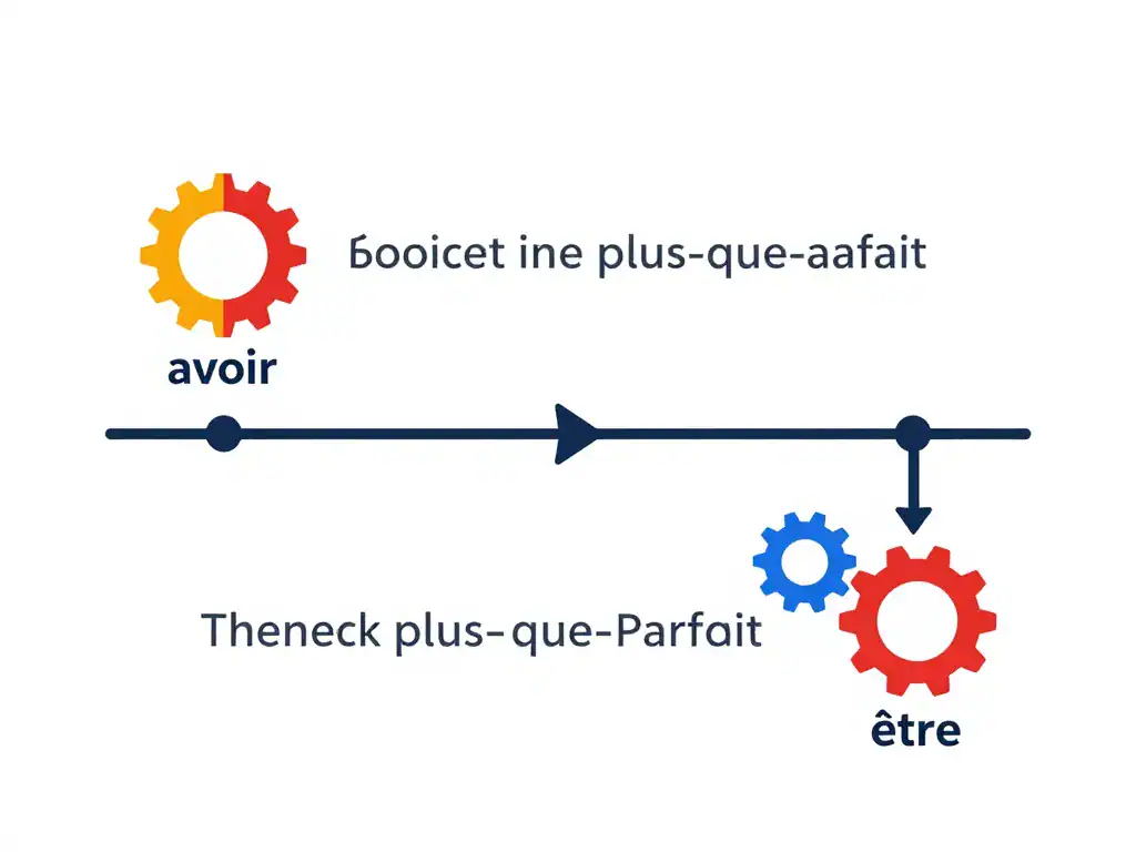 diagramme plus que parfait avoir et etre structure chronologie
