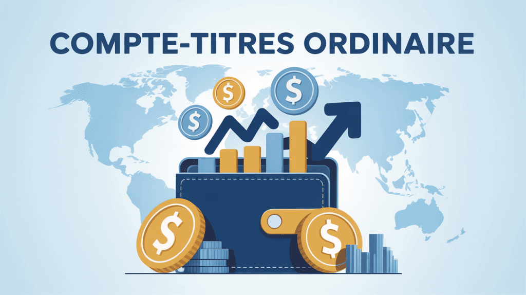 Qu'est ce qu'un compte titre illustration visuelle portefeuille et placements