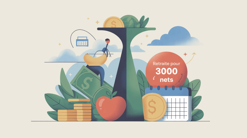 quelle retraite pour un salaire de 3000 euros net image balance symbolique