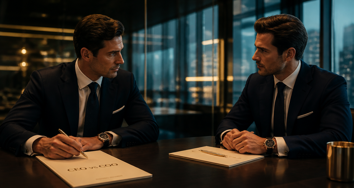 coo vs ceo autour d'une table en réunion
