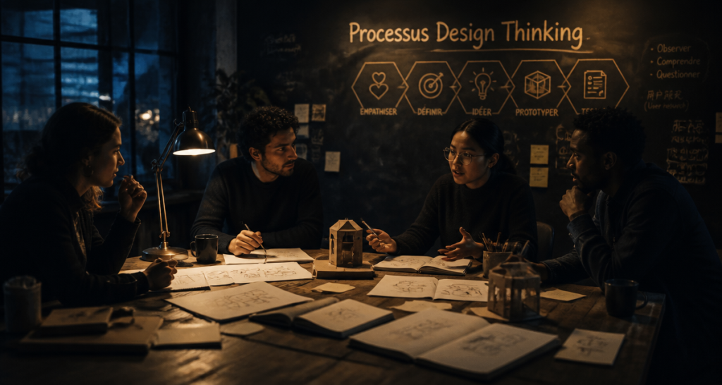 Processus design thinking : 5 étapes pour transformer vos idées en solutions concrètes