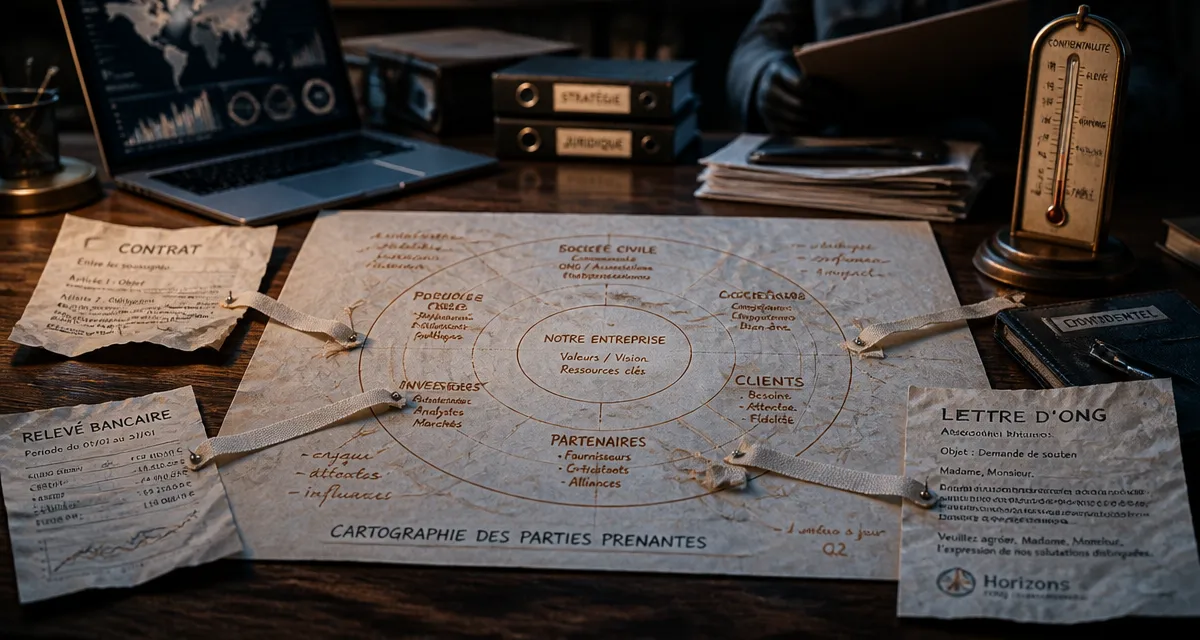 Théorie des partie prenante : cartographie des parties prenantes et impact sociétal