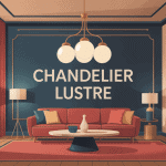 chandelier lustre moderne dans salon élégant