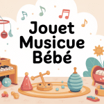 jouet musique bebe illustration chambre colorée