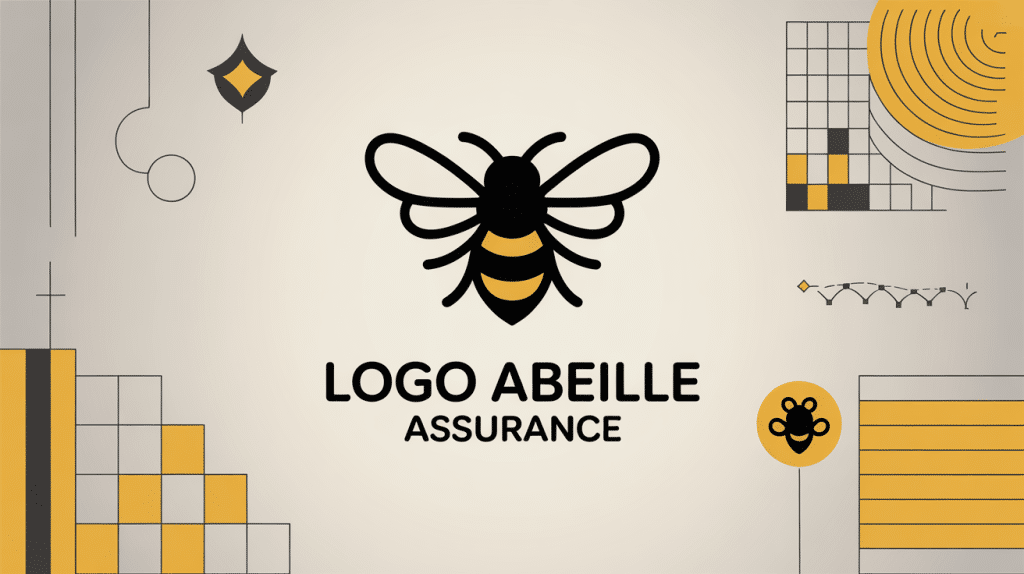 logo abeille assurance vecteur moderne sécurité confiance