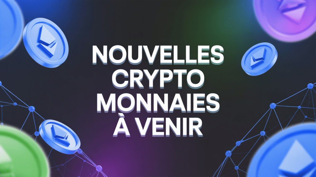 nouvelle crypto monnaie à venir, illustration moderne innovation blockchain