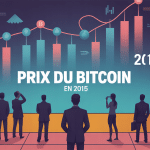 graphique stylisé montrant le prix du bitcoin en 2015