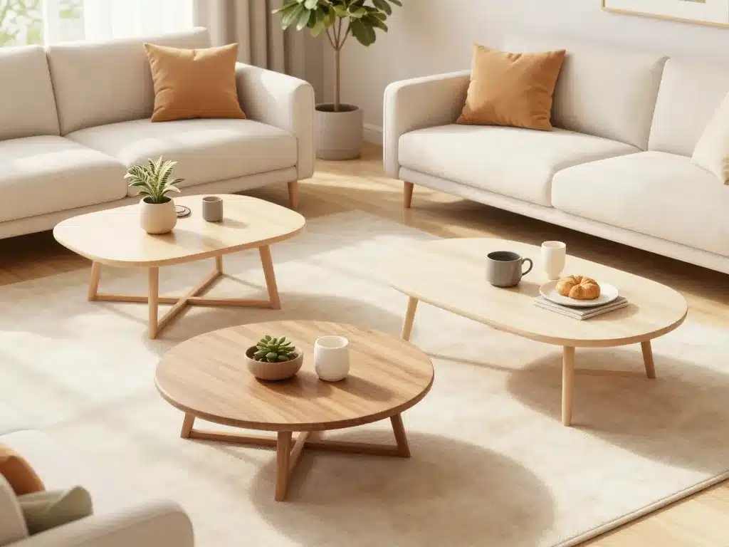 choix tables basse salon design divers modèles