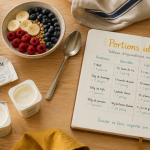 combien de petit suisse par jour sur table avec fruits et carnet