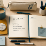 pré rentrée 2025 bureau organisé agenda