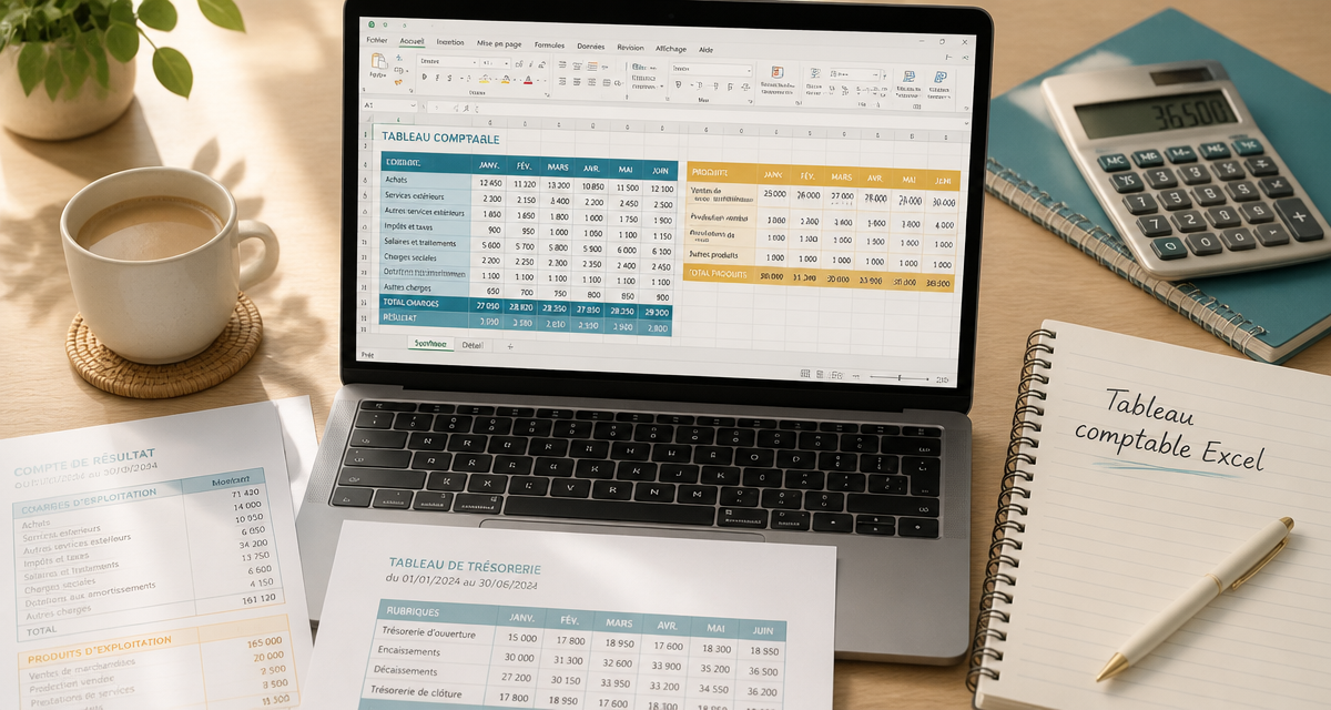 tableau comptable excel gratuit sur bureau professionnel