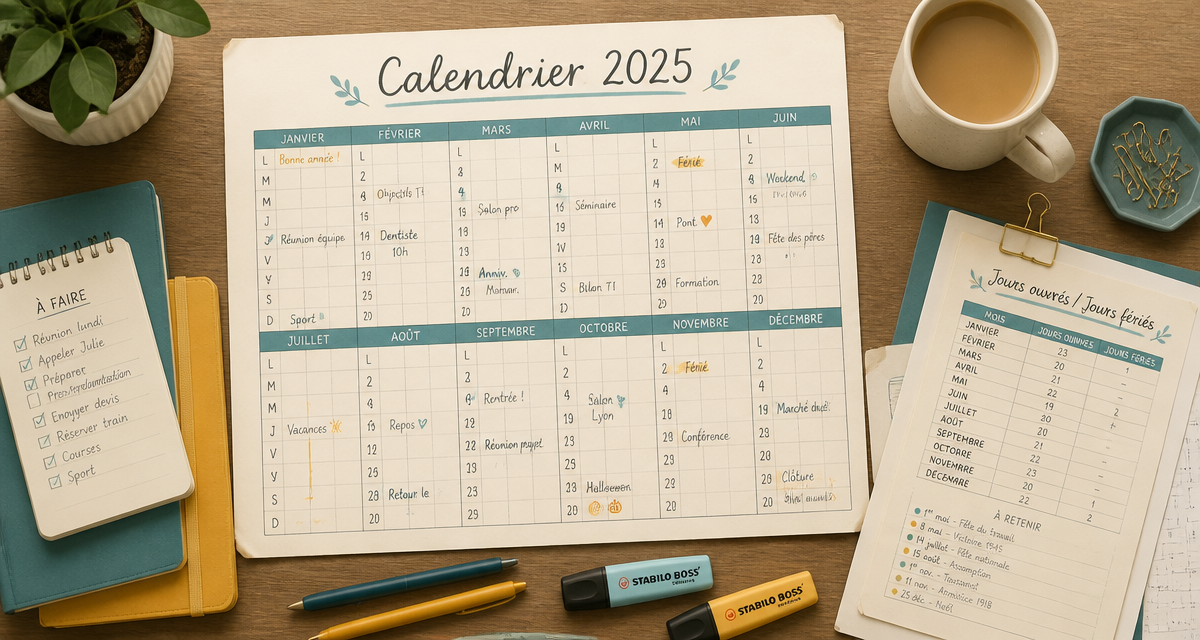 calendrier 2025 nombre de samedi et dimanche en 2025