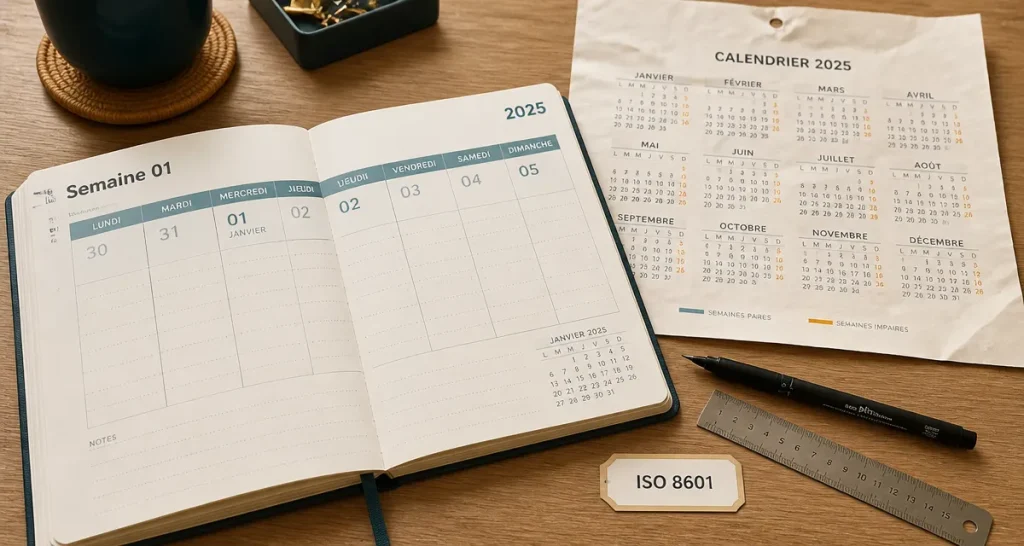 Calendrier 2025 semaine paire et impaire : repérer les semaines