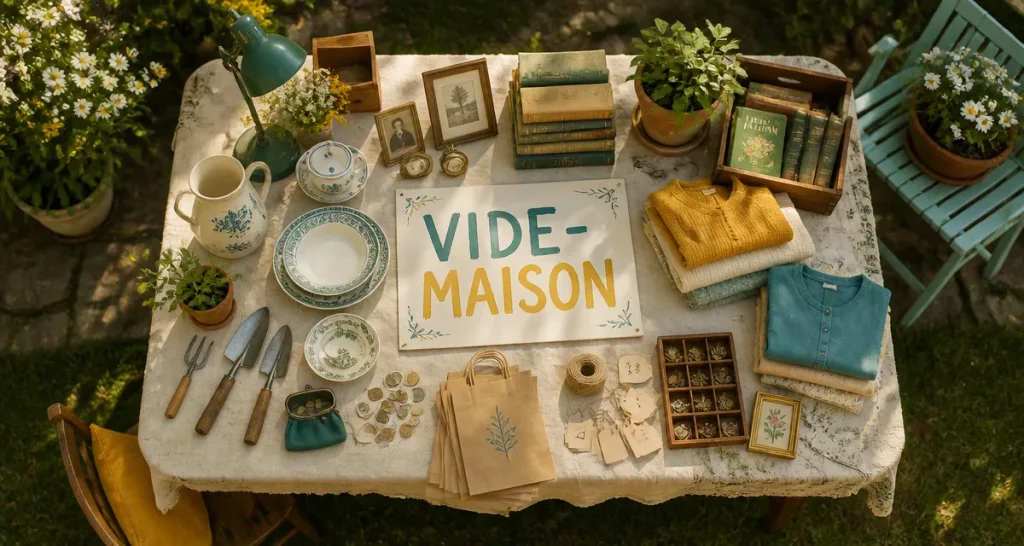vide maison 40 objets à vendre table jardin