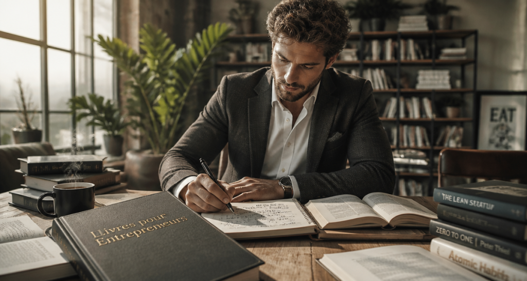 entrepreneuriat livre jeune entrepreneur table livres