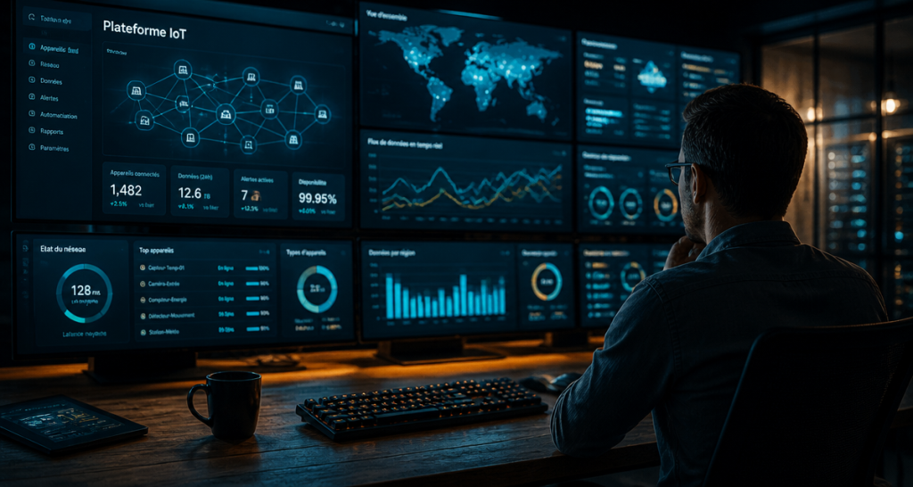 iot platform centre de contrôle écrans iot