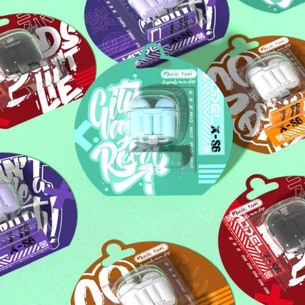 Ακουστικά TWS σε διάφορα χρώματα, διαθέσιμα από 59€, ιδανικά για μουσική και κλήσεις.