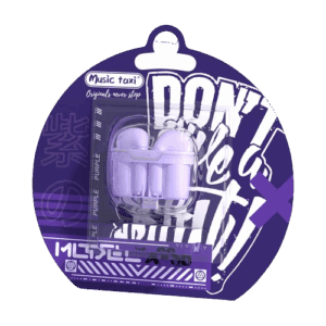 Αησυχοι ακουστικοί σε λευκό χρώμα για μουσική και κλήσεις, σε συσκευασία με μοντέρνο σχέδιο.