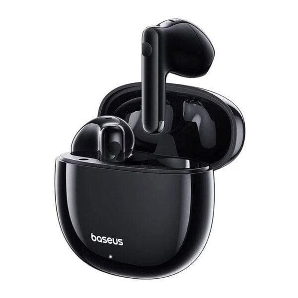 Ασύρματα ακουστικά Bluetooth σε μαύρο χρώμα, ιδανικά για καθημερινή χρήση και άνεση.