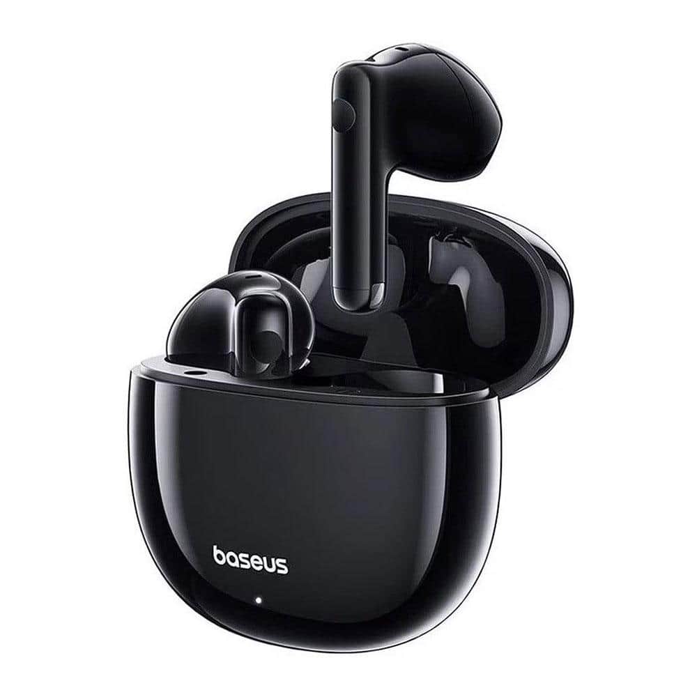 Ασύρματα ακουστικά Bluetooth σε μαύρο χρώμα, ιδανικά για καθημερινή χρήση και άνεση.