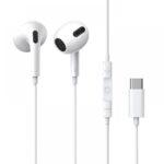Ακουστικά EarPods με ενσωματωμένο μικρόφωνο και χειριστή, ιδανικά για iPhone, iPad και Mac.