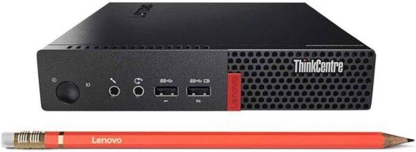 Ακροδέκτης ηλεκτρονικού υπολογιστή Lenovo ThinkCentre με θύρες USB και ήχο.