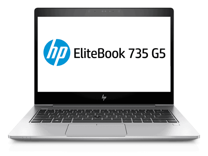 Ελαφρύς φορητός υπολογιστής HP EliteBook 735 G5 με οθόνη 14 ιντσών.