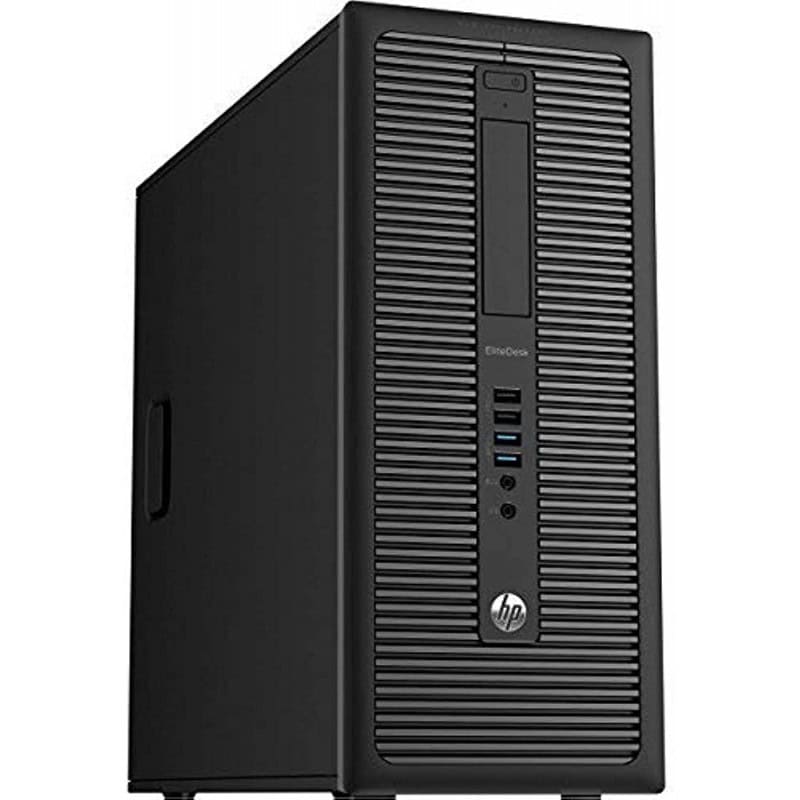 Υπολογιστής γραφείου HP with front USB ports and ventilation grill.