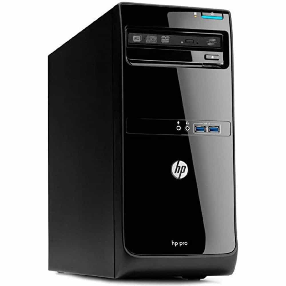 Υπολογιστής desktop HP Pro με σκούρο γκρι και μαύρο φινίρισμα, διαθέσιμος από το Techstar.