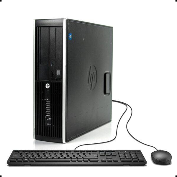 Παλαιός επιτραπέζιος υπολογιστής HP με πληκτρολόγιο και ποντίκι, επισκευές και αναβαθμίσεις.