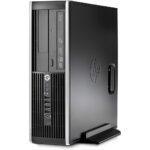 Υπολογιστής HP desktop με DVD drive και USB θύρες, ιδανικός για εργασία και ψυχαγωγία.