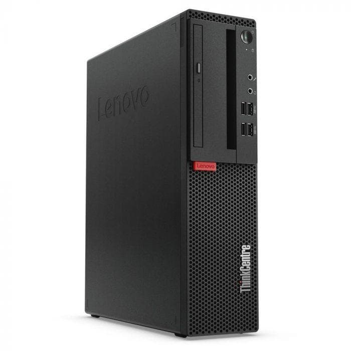 Υπολογιστής Lenovo desktop με ευρύχωρο case και USB θύρες, ιδανικός για εργασίες και παιχνίδια.