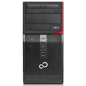 Υπολογιστής PC tower με πρόσβαση σε USB, ακουστικά και κάρτες SD.
