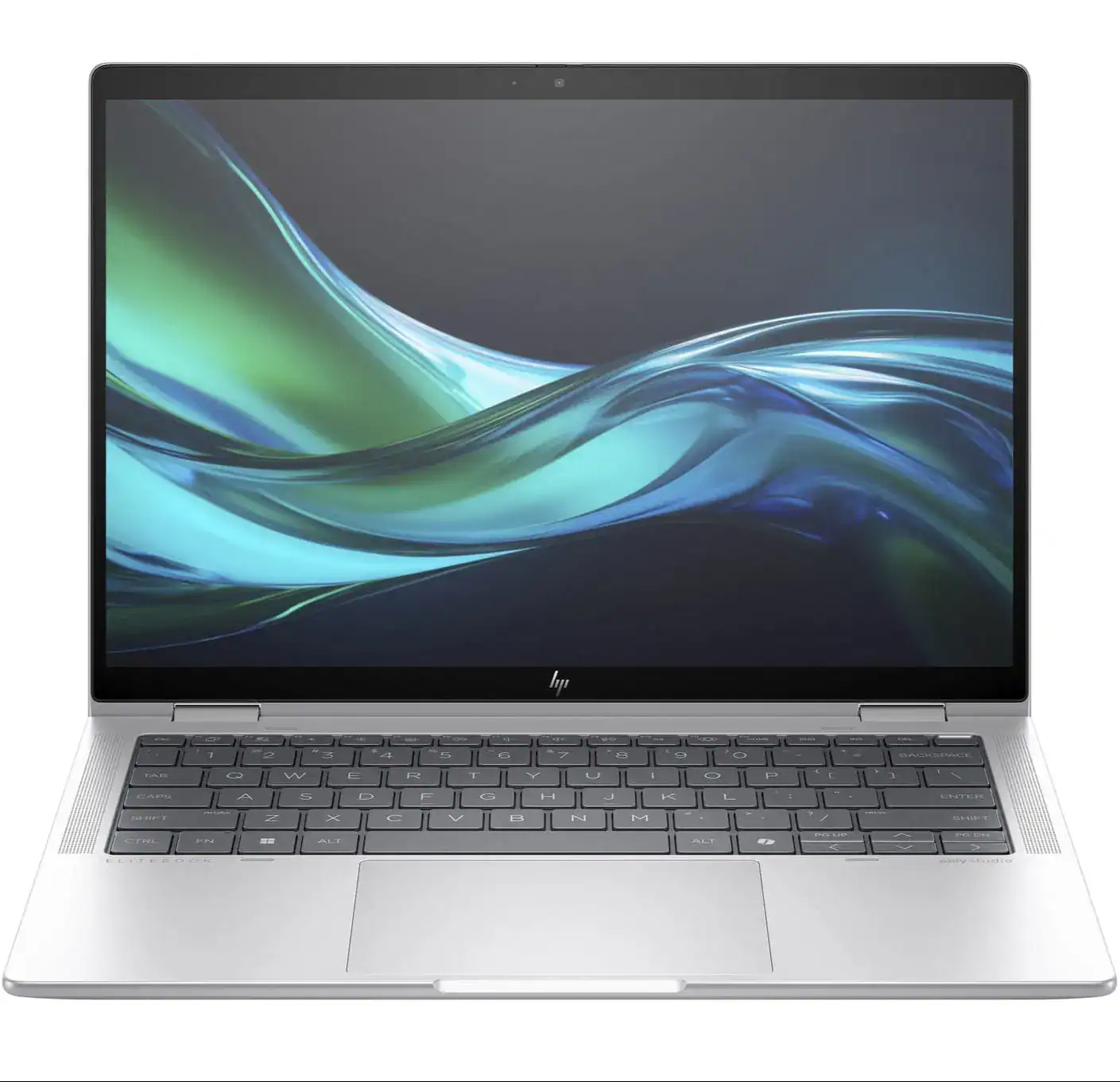 Οθόνη laptop HP με ευκρινή γραφικά και πληκτρολόγιο, ιδανική για εργασία και ψυχαγωγία.