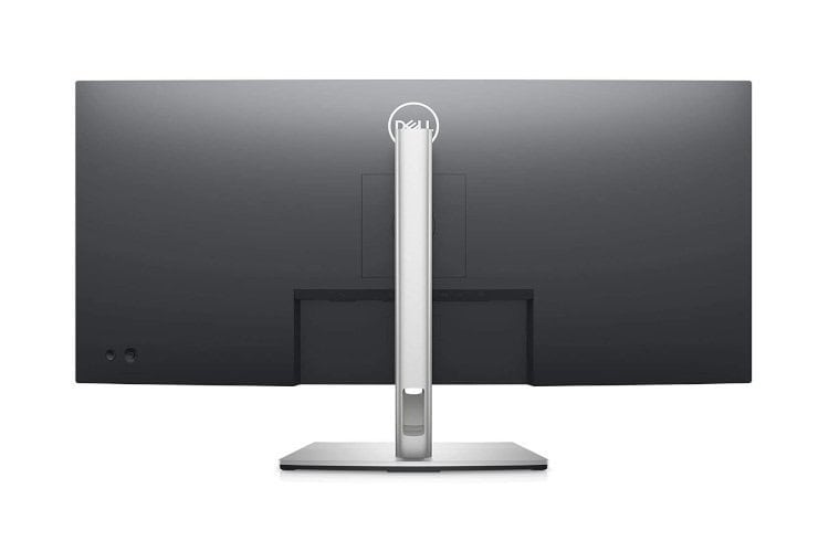 4k display monitor Dell UltraSharp από πίσω, οπίσθια όψη.