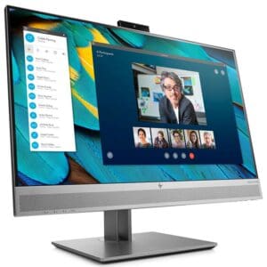 Οθόνη υπολογιστή με βίντεο κλήση και φίλους, τεχνολογία αιχμής από την Techstar.