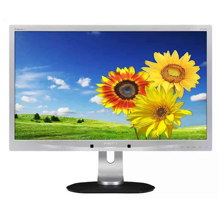 Οθόνη υπολογιστή Philips με γραφικά λουλούδια και τοπίο/ αναβαθμίσεις υπολογιστών.