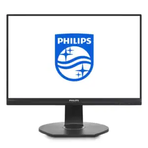 Philips οθόνη υπολογιστή υψηλής ανάλυσης με logo Philips στον οθόνη.