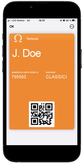 Programma fedeltà Teritoria una carta fedeltà 100% digitale