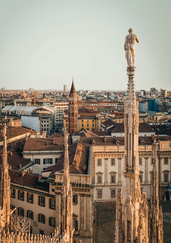 city break milan, vue du haut duomo de milan