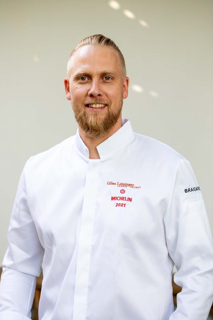 gilles leininger chef étoilé du restaurant teritoria le jardin secret