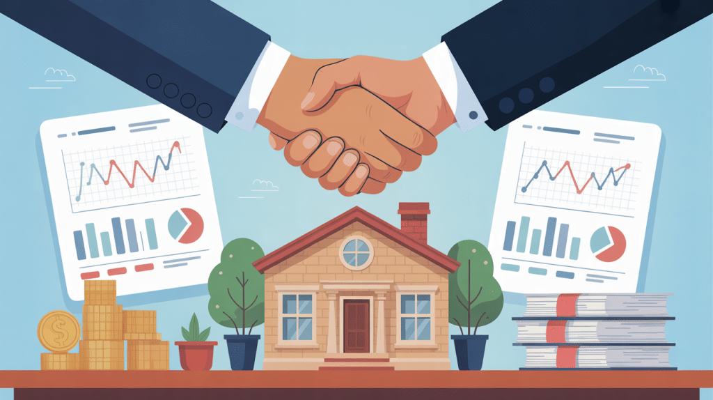 arguments pour renégocier son prêt immobilier illustration banquier emprunteur