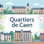 Illustration quartiers Caen carte et environnements