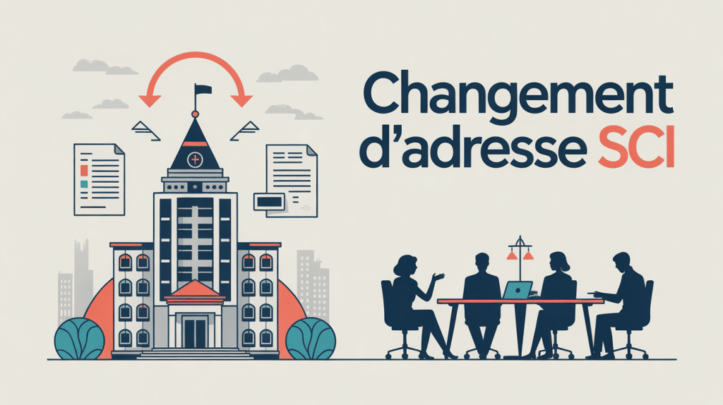illustration changement d adresse d une sci bâtiment et documents
