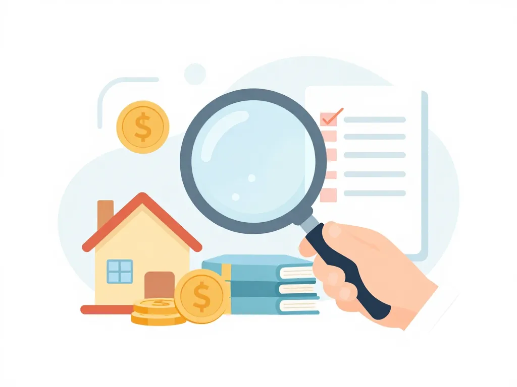 Visuel déclaration de patrimoine pour les aides au logement caf, personne examinant biens